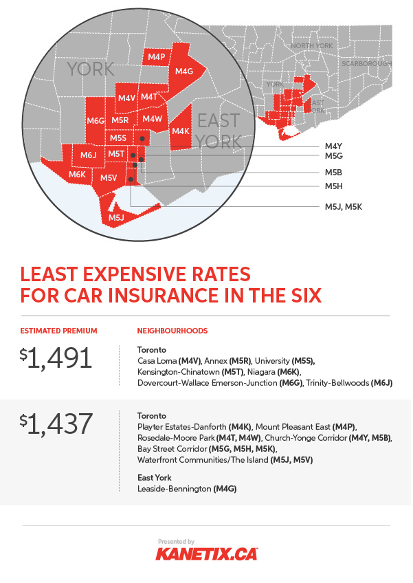 Toronto's most expensive areas for car insurance